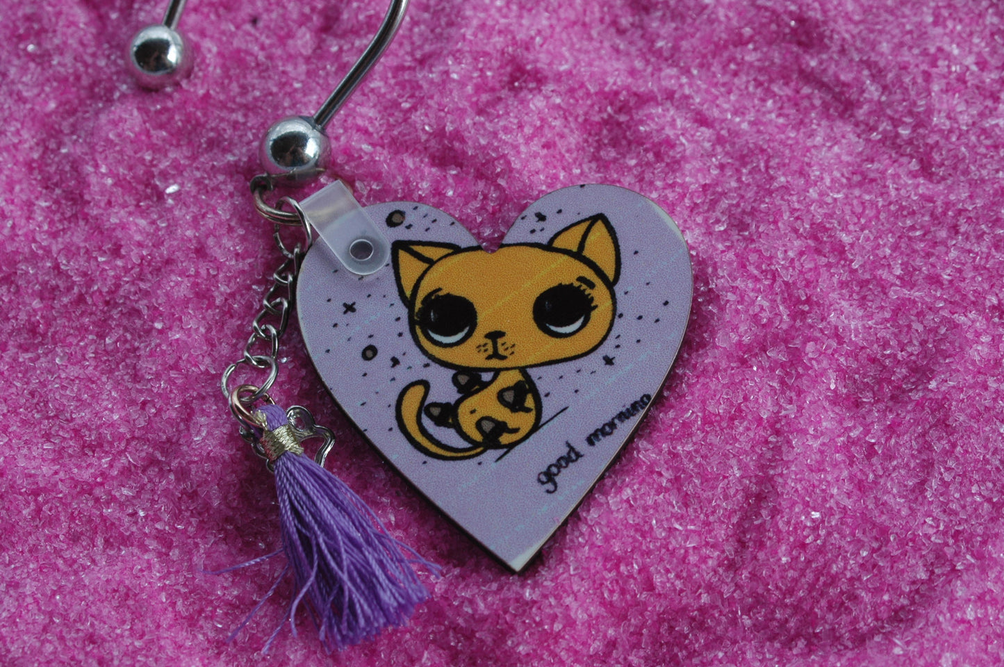 Good morning - Heart Keychain