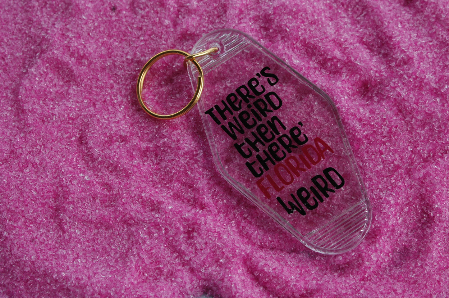 Florida Weird Retro Motel Keychain