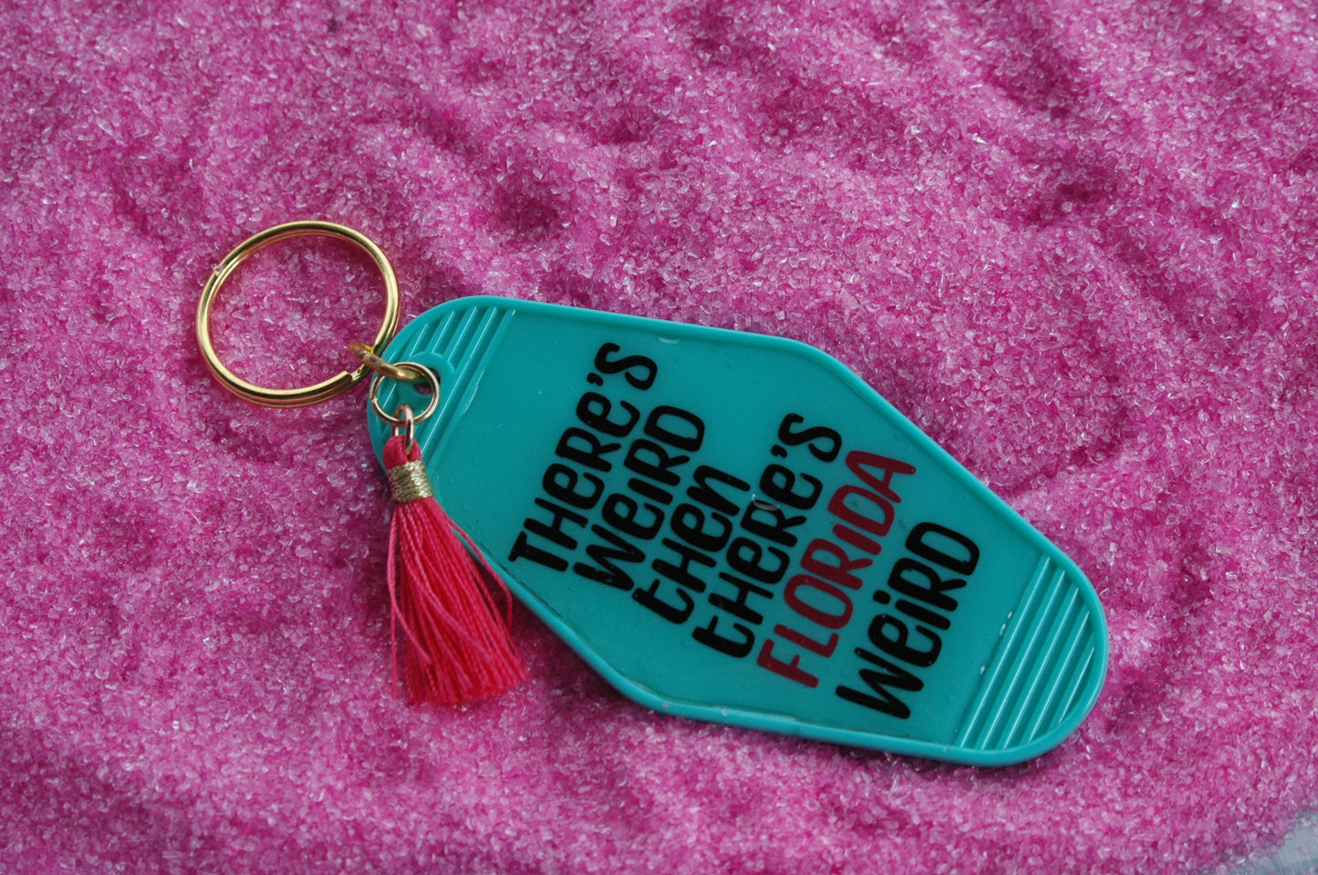 Florida Weird Retro Motel Keychain