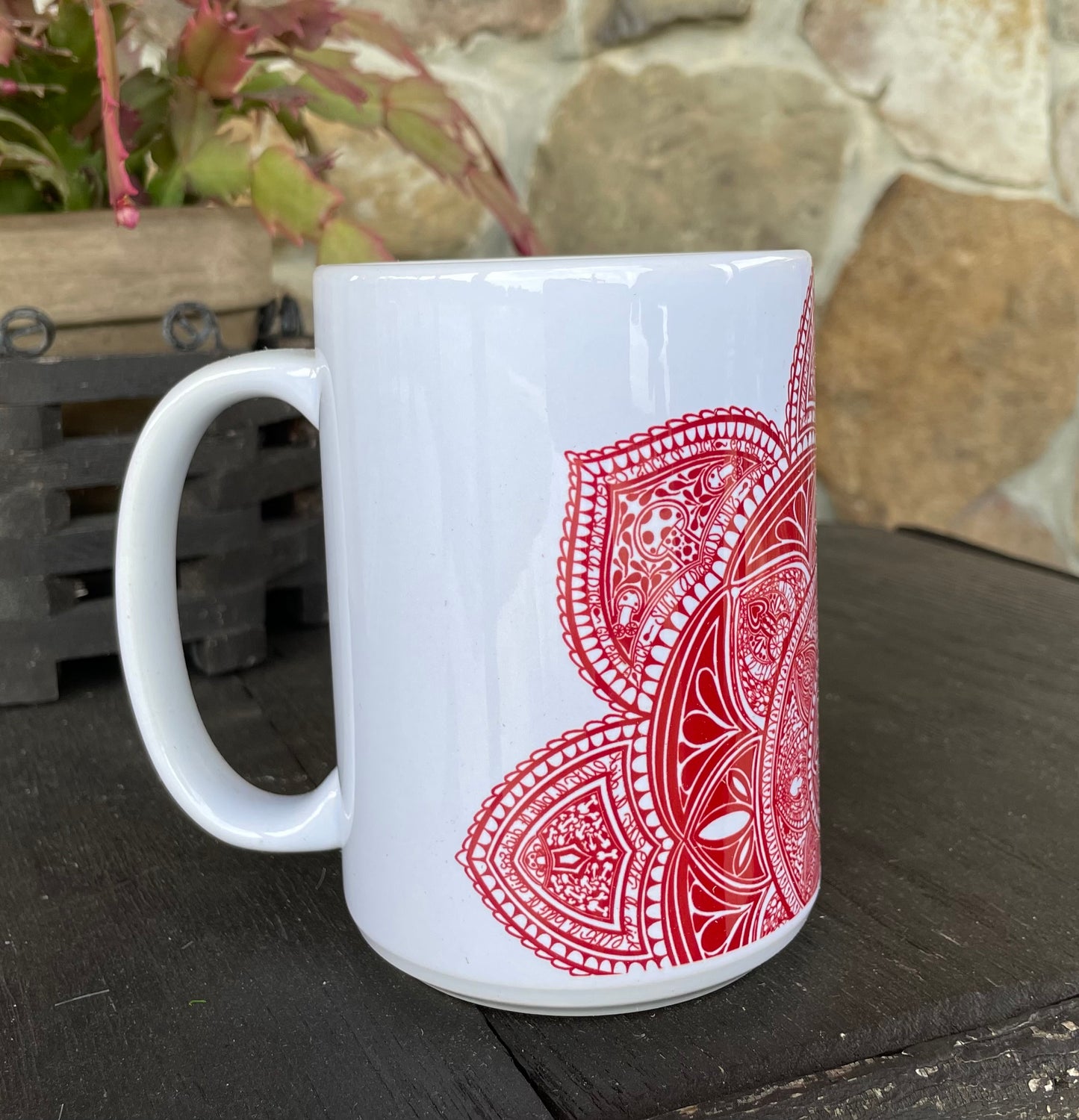 Hidden message Mandala coffee cup - Suck a D!ck