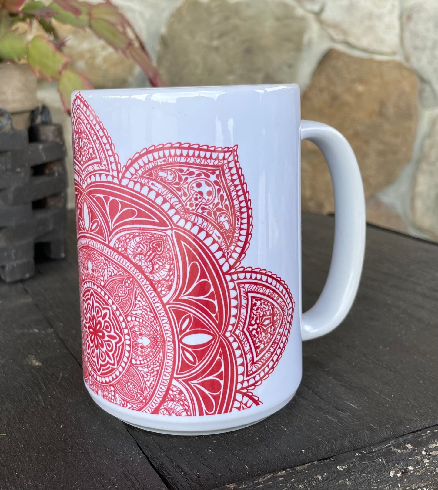 Hidden message Mandala coffee cup - Suck a D!ck