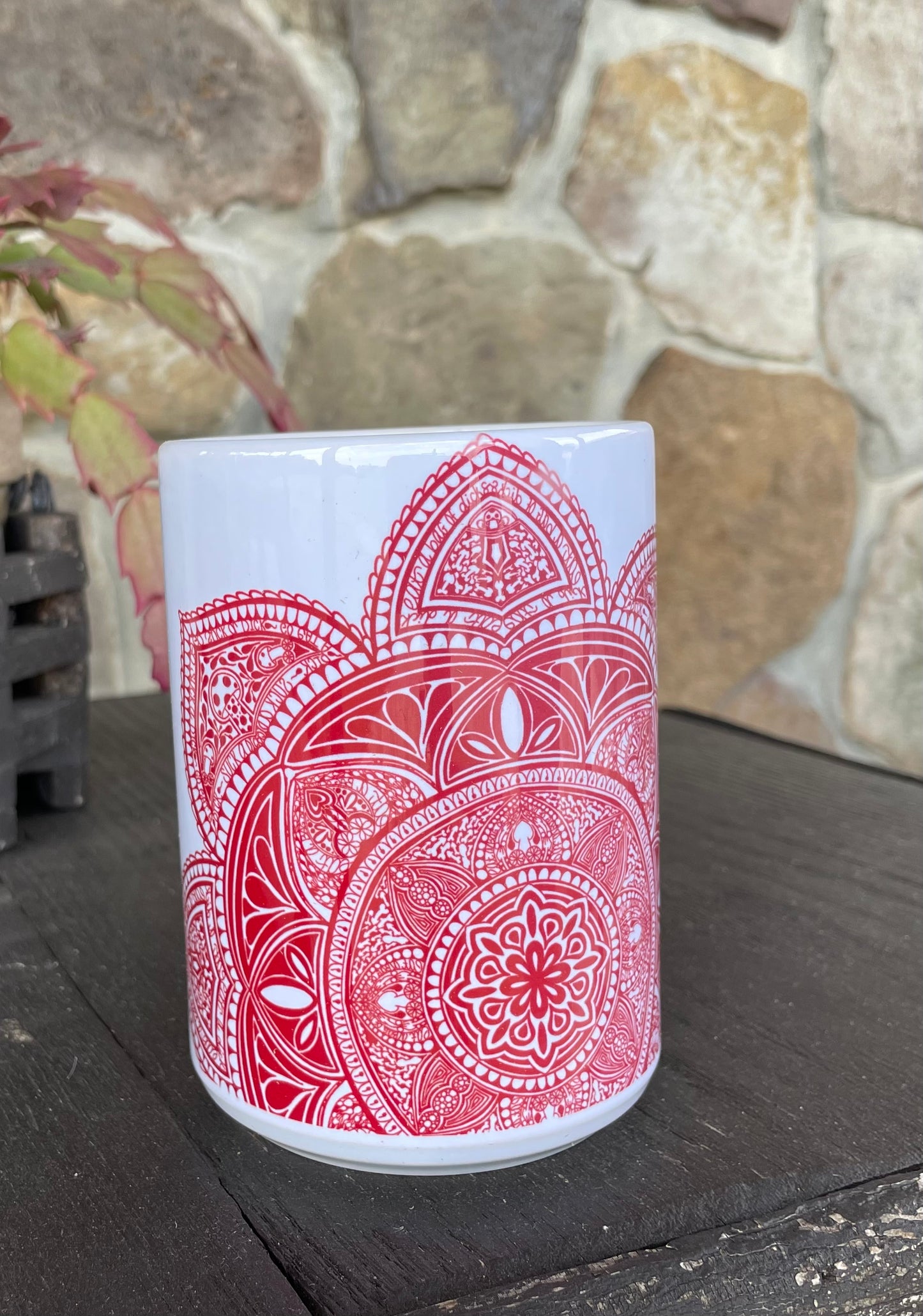 Hidden message Mandala coffee cup - Suck a D!ck